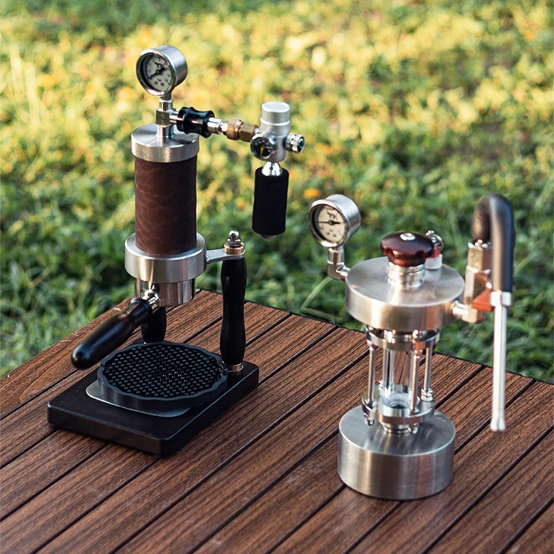 Pneumatische Kaffeemaschine Kleine Haushalts-Hand-Espresso-Kaffeemaschine für den Außenbereich Tragbare Kaffeemaschine Pneumatische Extraktionskaffeemaschine