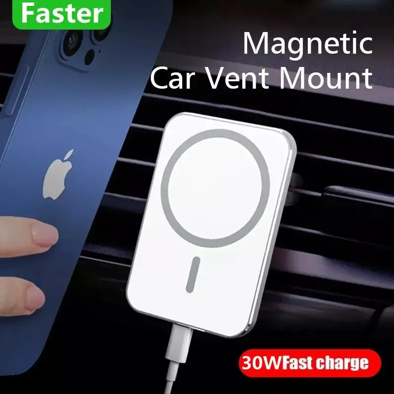 30W Magnetic Car Wireless Chargers Air Vent Phone Holder For iPhone 12 13 14 15 Pro Max Mini Car Charger Fast Charging Station