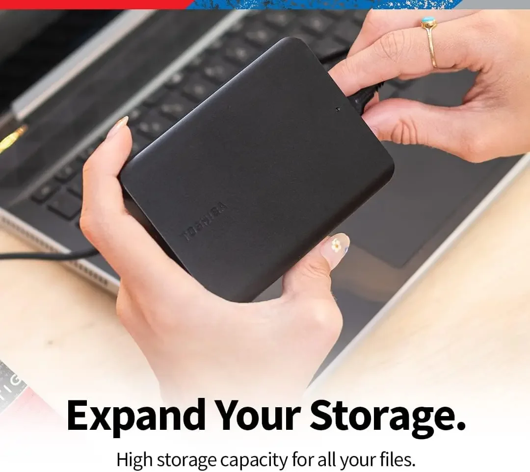 Disco Duro Portátil Pequeño Negro de Alta Velocidad USB 3.2 Gen1 de 500GB/1TB para Toshiba Serie A5, Compatible con Mac