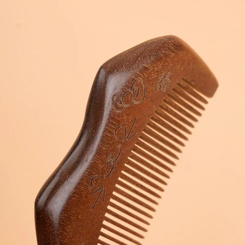 Sandalwood Wave Wide Tooth Comb Anti-Static Hairbrush Dry And Wet Use Salon Hairdressing Styling Tools Daily Hair Care Use