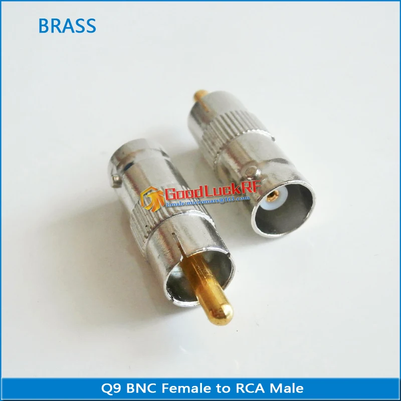 

High-quality Q9 BNC Female To RCA Male Plug BNC to RCA Nickel Plated Brass Straight Coaxial RF Connector Adapters