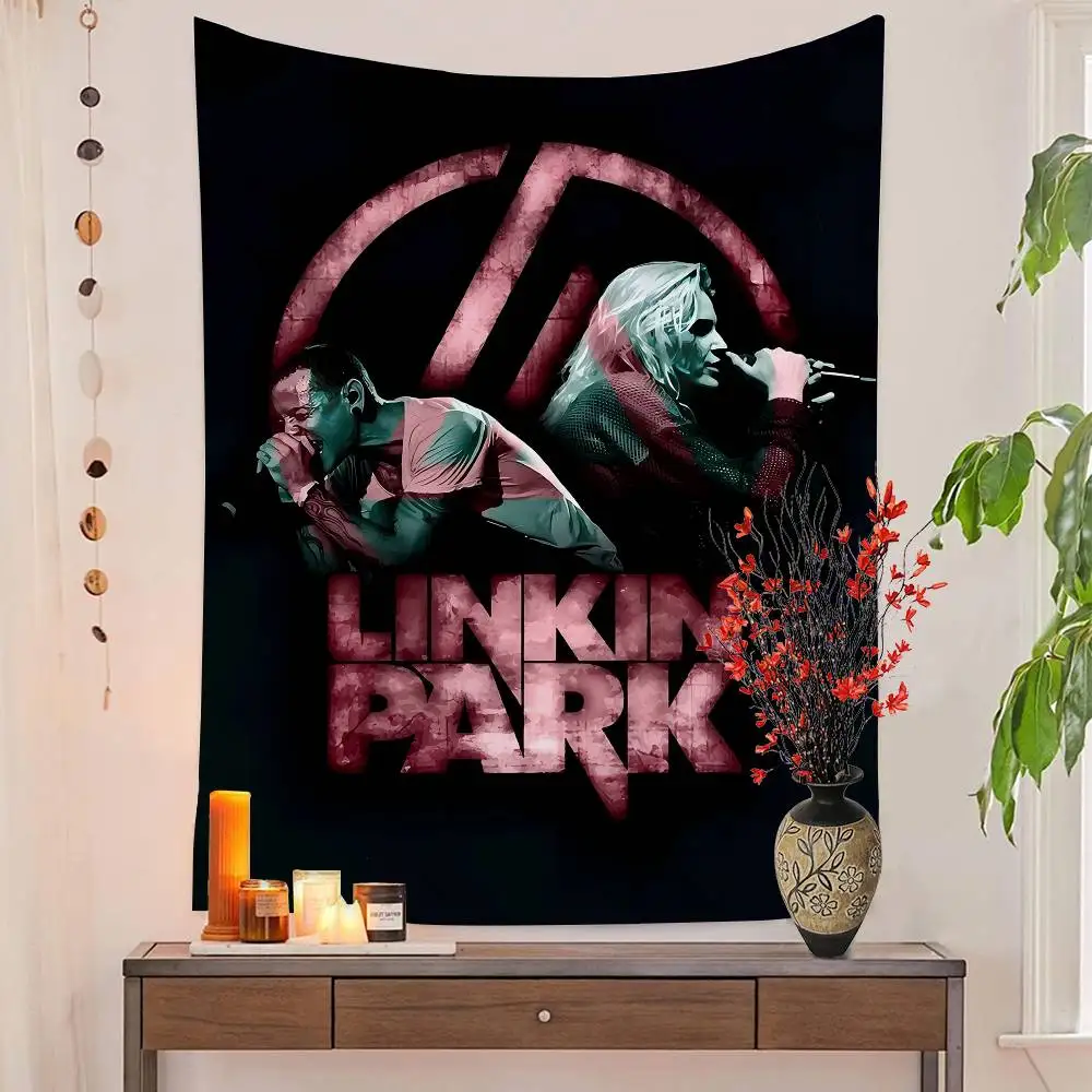 1 قطعة L-linkin P-park أنيمي نسيج الهبي زهرة جدار السجاد النوم ديكور الجدار الشنق ديكور المنزل #1
