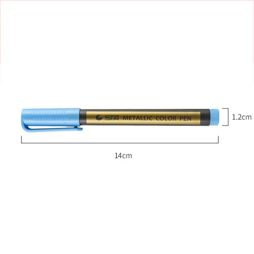 10 Colors Metallic Marker Kawaii Waterproof Permanent Paint Pen Stationery Water-based Color Pen Painting