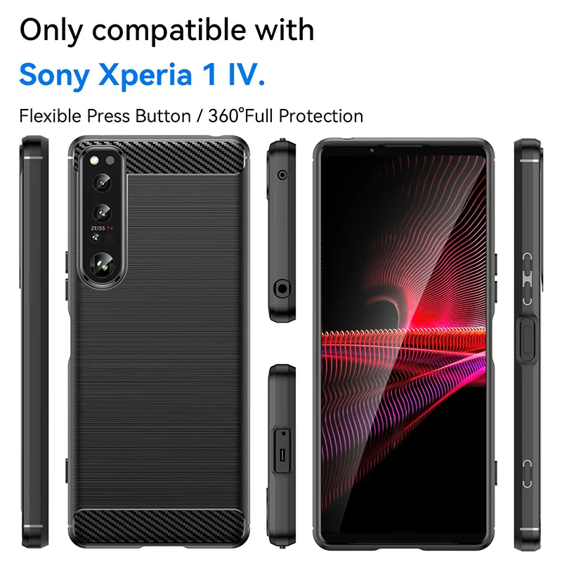 For Cover Sony Xperia 1 IV Case For Sony Xperia 1 IV Capas New Phone Back Soft TPU For Fundas Sony Xperia 1 10 II III IV Cover