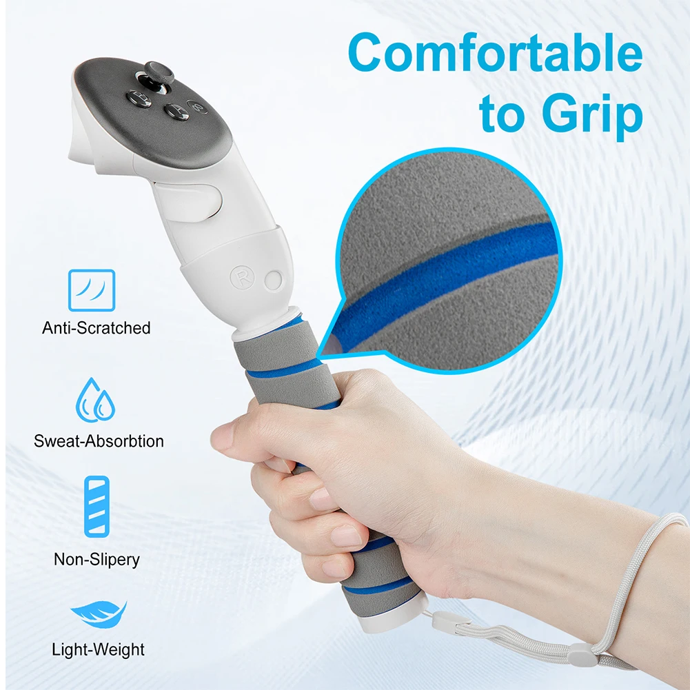VR Handle สิ่งที่แนบมาอุปกรณ์เสริมเพิ่มประสบการณ์เกม VR Dual Handles Extension Grips สําหรับ Meta Quest 3S/Quest 3 Controller