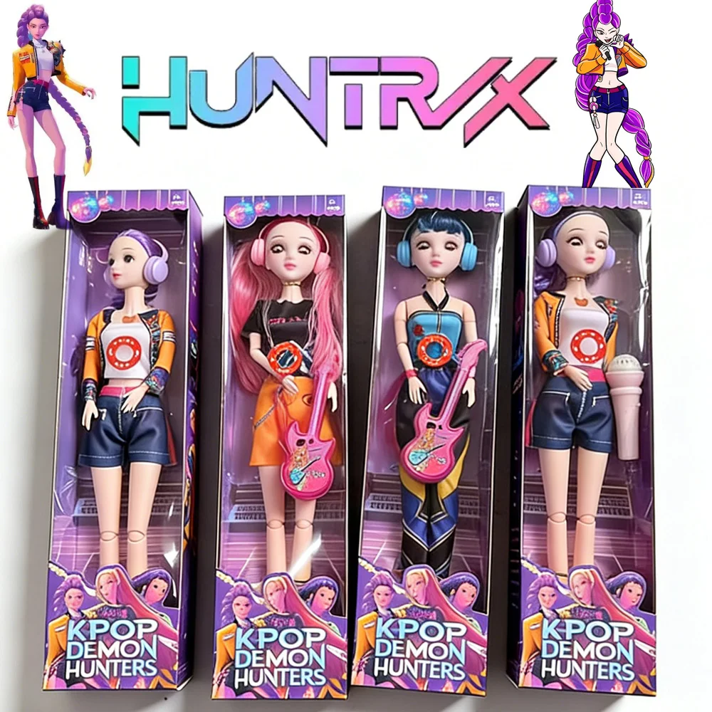 

NEW Anime k-pop Demon Hunters Group Witch Hunters Vinyl Doll High Appearance Decorative Doll Girl Have Music Holiday Gifts