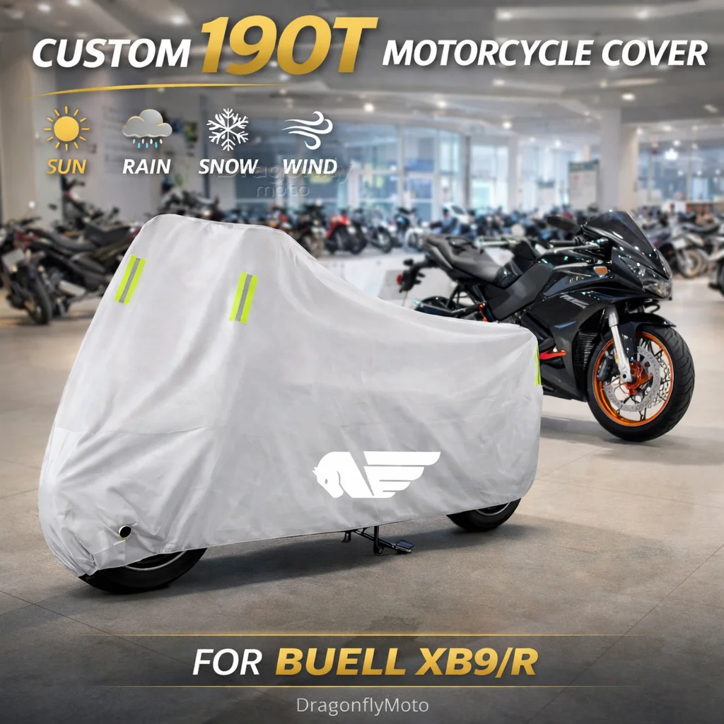 

For Buell XB9/R XB12/R/XT XB9S XB12S XB12Scg Motorcycle Cover Silver Waterproof UV Rain Dust Sun Outdoor Indoor Protector