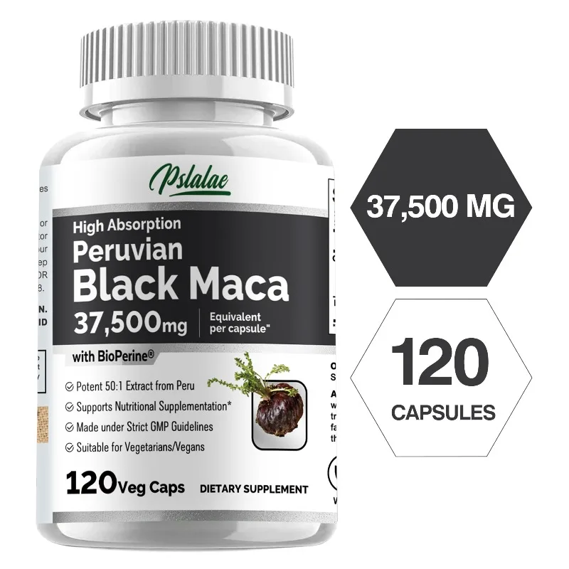 Black Maca Extract - Regulate Endocrine, Improves Mood, Relieve Fatigue, Increase Muscle Mass,Balance Hormones,Improve Endurance