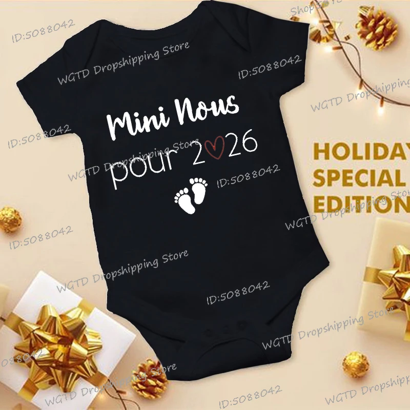 ملابس صغيرة Nous Pour 2026 لإعلان الطفل ملابس داخلية للأطفال حديثي الولادة ملابس صيفية للأولاد والبنات رومبير للجسم ملابس تكشف الحمل