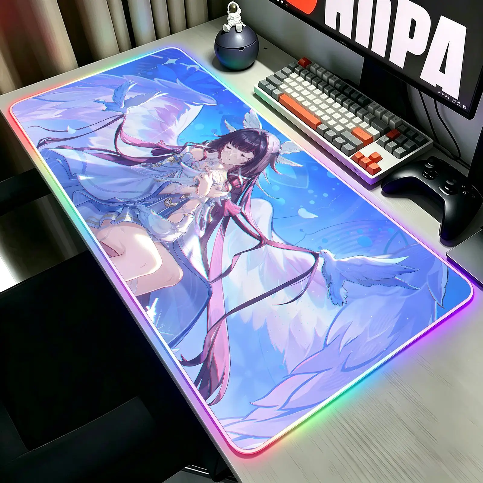 Mousepad Gamer RGB XXL Genshin Impact Columbina Luxo