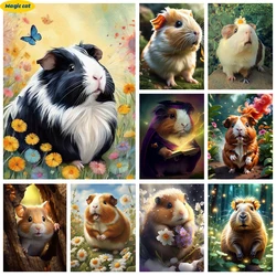Guinea Pig 5D Diamond Painting Kit Cartoon Animals Diy Diamond Embroidery Rhinestones Cross Stitch Hand Gifts Home Wall Decor