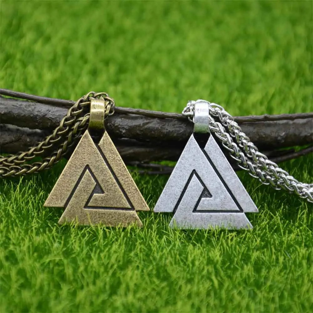 

Nostalgia Valknut Norse Amulet Triangle Talisman Viking Necklace Pendant Jewelry Making