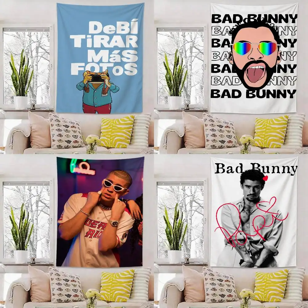 B-Bad B-Bunny DeBi DTMF Flag Outdoor Decorations for Bedrooms Home Decor Items Decoration Banners