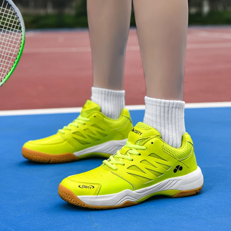 Professional Badminton Shoes Men Women Anti-Slip Training Tennis Shoes Breathable Unisex Athletic Sneakers