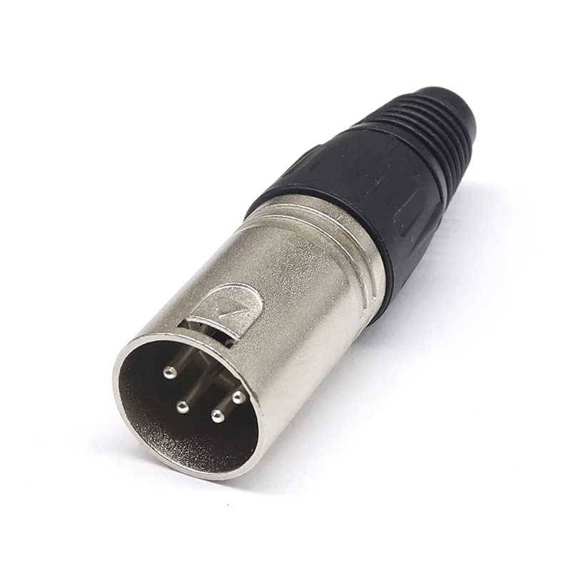 XLR 3/4/5 Pin Stecker/Buchse Mikrofon Audio Kabel Stecker Stecker Kanone MIC Kabel Terminal Schwarz Silber Mikrofon Stecker