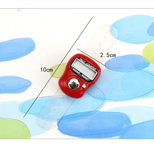 1PC Portable Mini Counter Stitch Marker Row Finger Precision Practicality LCD Electronic Digital Counters Knitting Sewing Tools