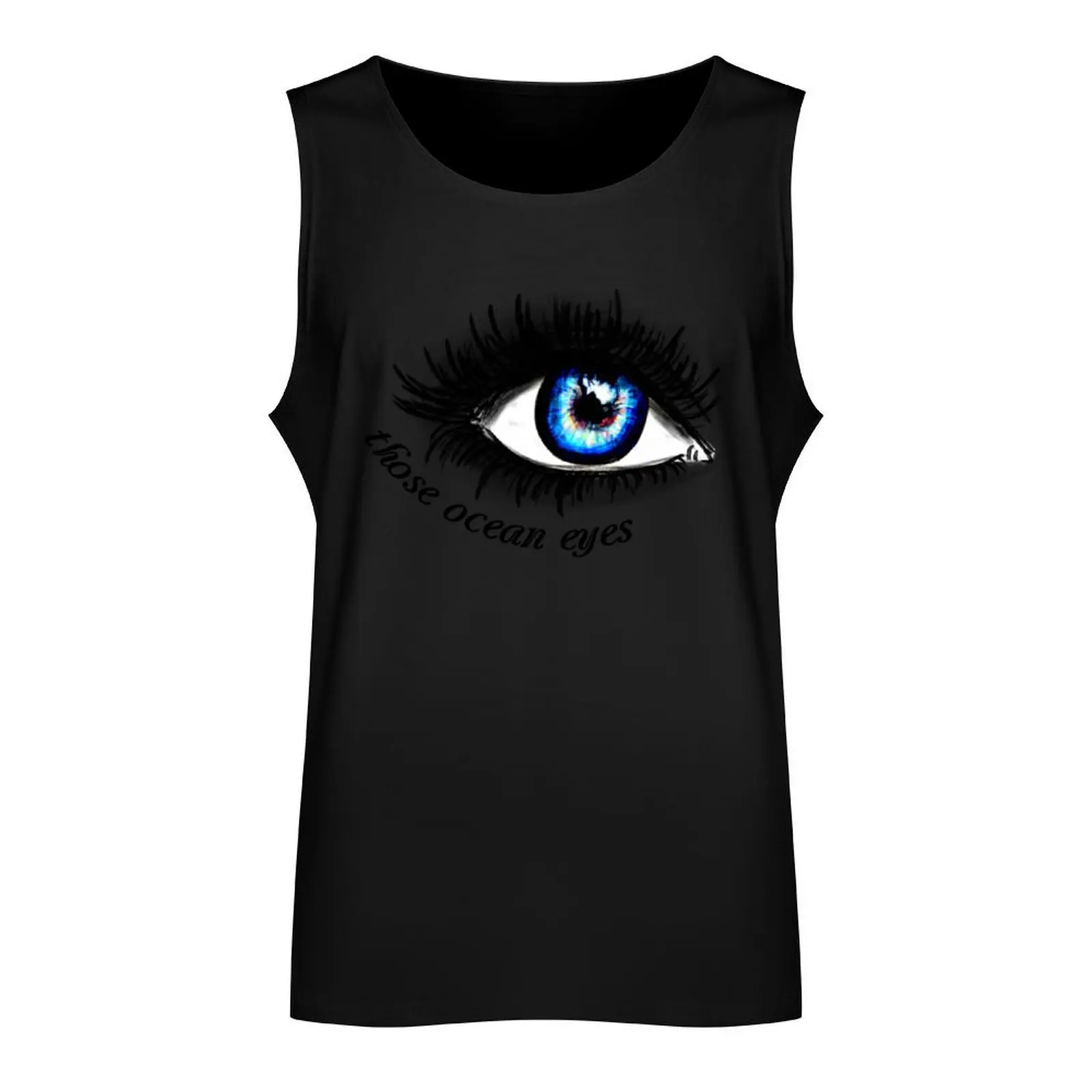 Ocean Eyes Drawing Tank Top Men's sleeveless anime gym Gym T-shirts for men