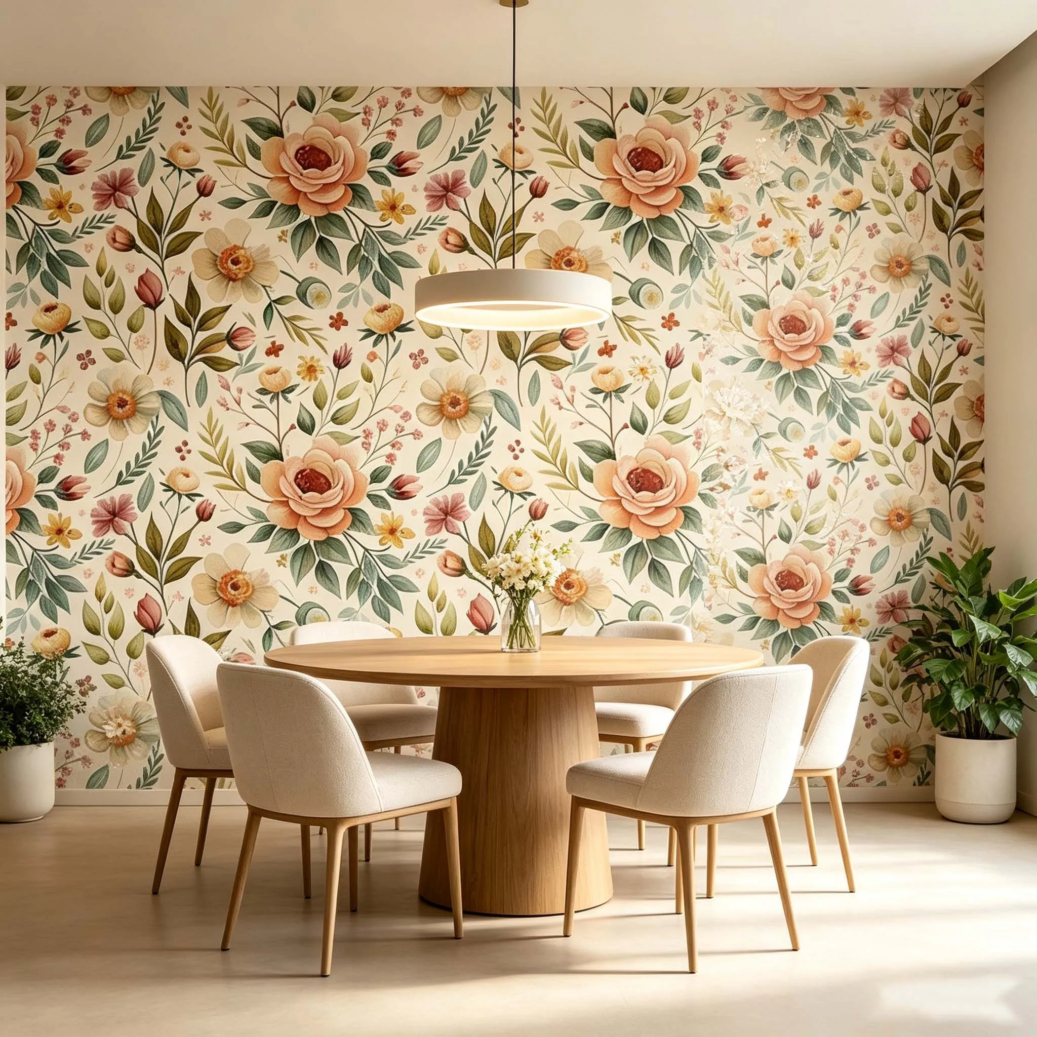 44Cm  Self-Adhesive Wallpaper Flower Room Stickers Seamless Home Stickers Kitchen Cupboards Decal Bedroom DIY Wallpaper