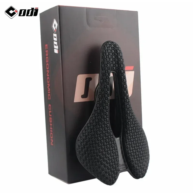 ODI Road Bike 3D Printed Cushion Ultra-light Carbon Fiber Saddle Breathable Racing Mountain Bicycle Seat Hollow Saddle MTB Parts