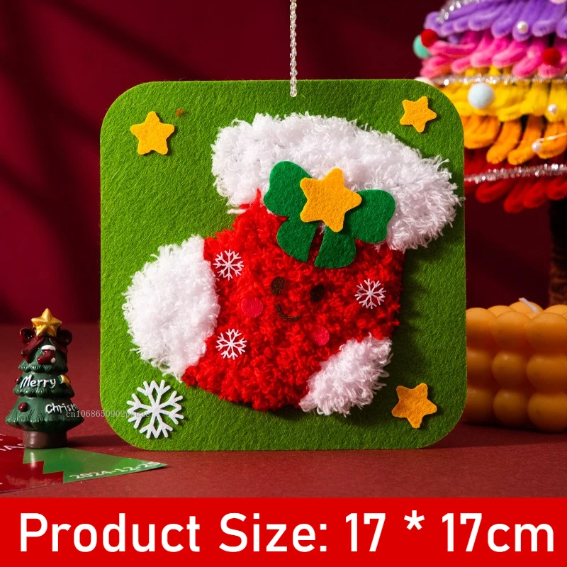 Non-Woven Fabric Christmas Sewing Kit Handmade DIY Material Sewing Projects Fun Threading Handicrafts Embroidery Kit Xmas Gift
