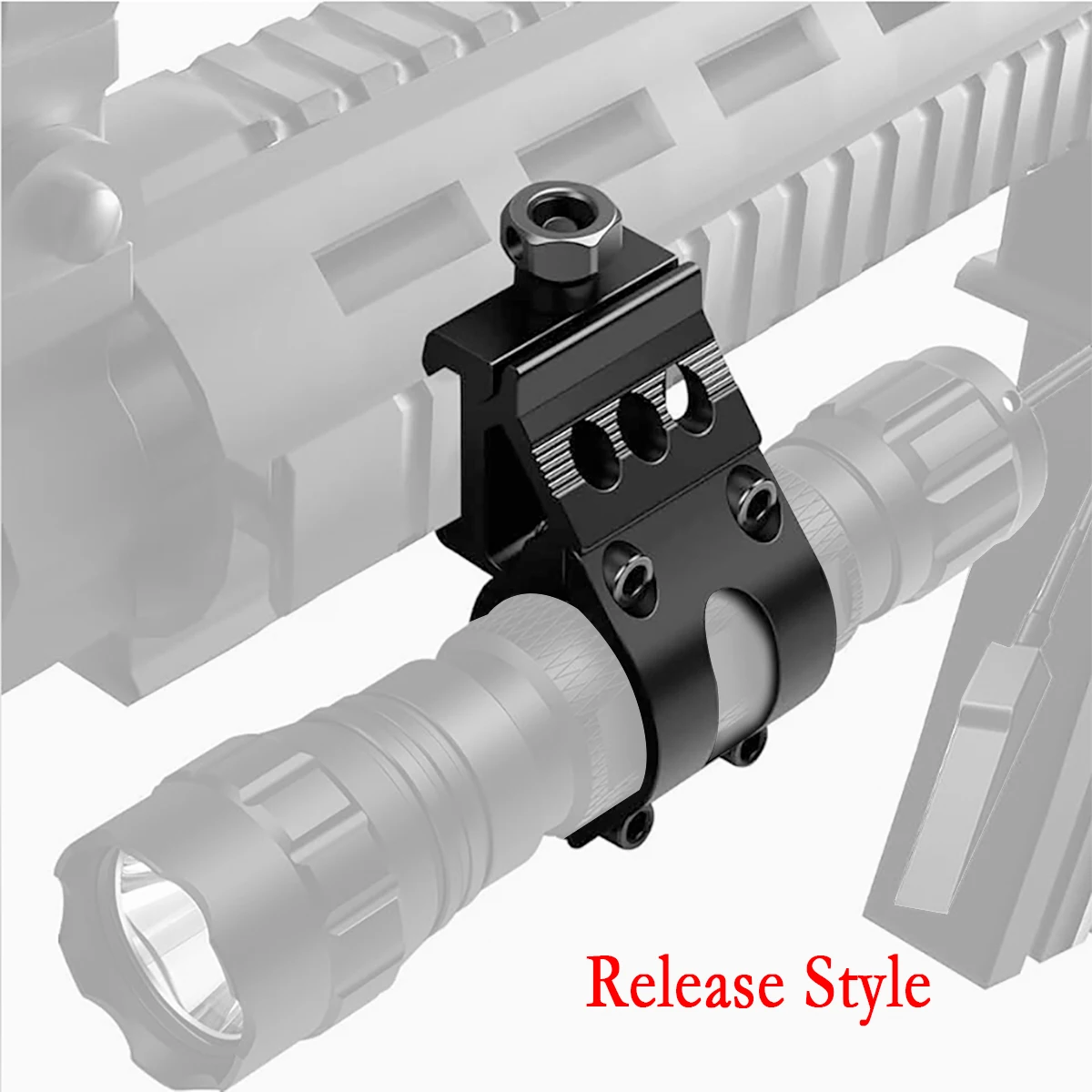 

1PCS Flashlight 25.4mm Ring Mount Laser Sight Mount with Barrel Adapter Clip Mount Hunting Accessories