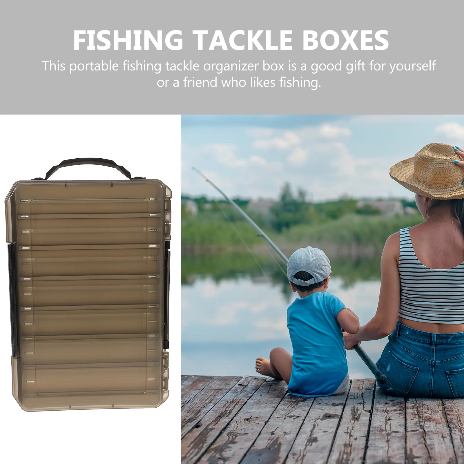 

Fishing Lure Bait Case Clear ganizer Portable Storage Compartments Durable Fishing Accessories Boxes Multiple Grids