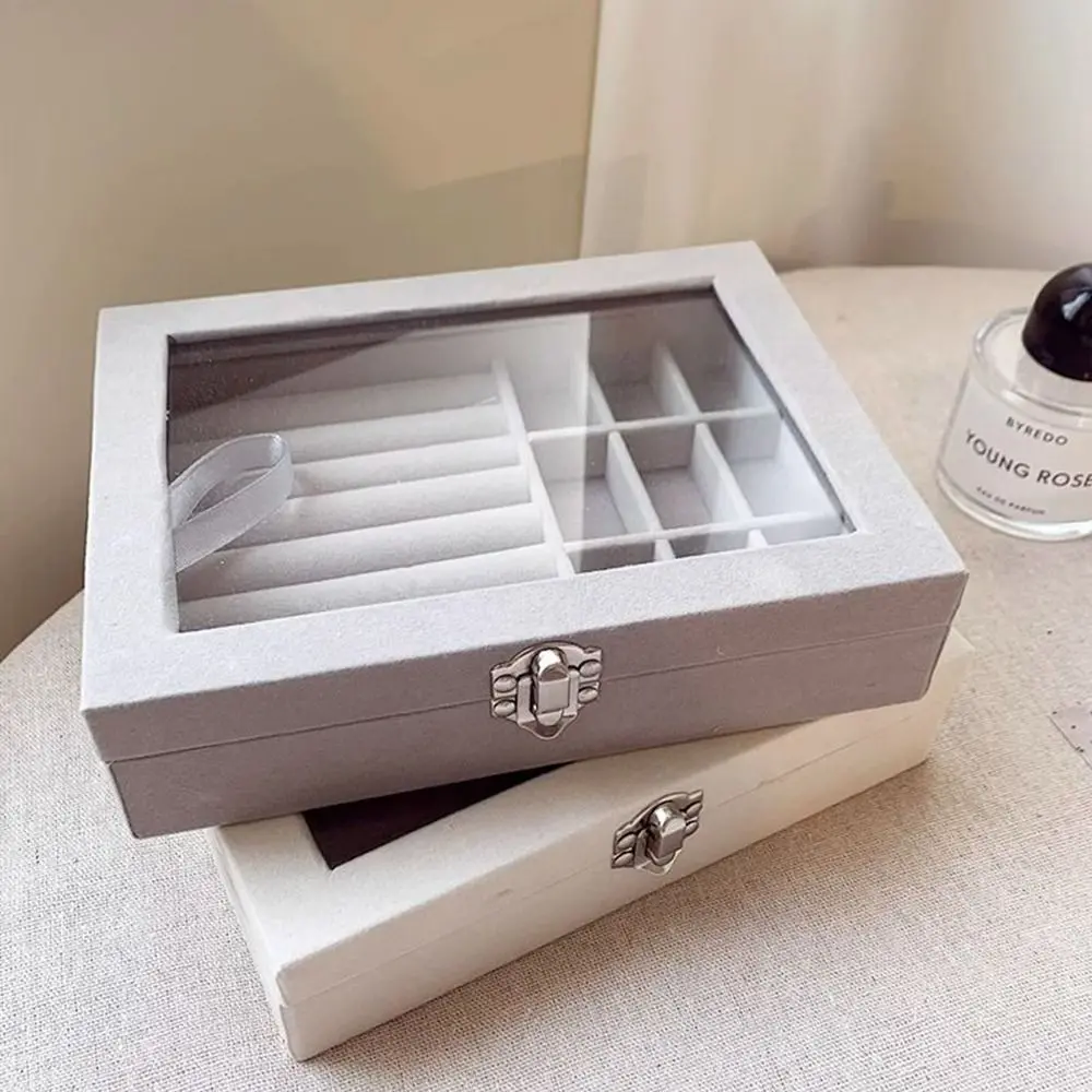 

Transparent Jewelry Storage Box Multi-Compartment Earring Organizer Jewelry Organizer Ring Holder Necklace Storage
