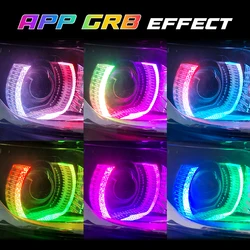 TAOCHIS 5D Angel Eyes Lens Shroud 2.5 Inch 3.0 Inches automotive lights work with Bi LED projector lens