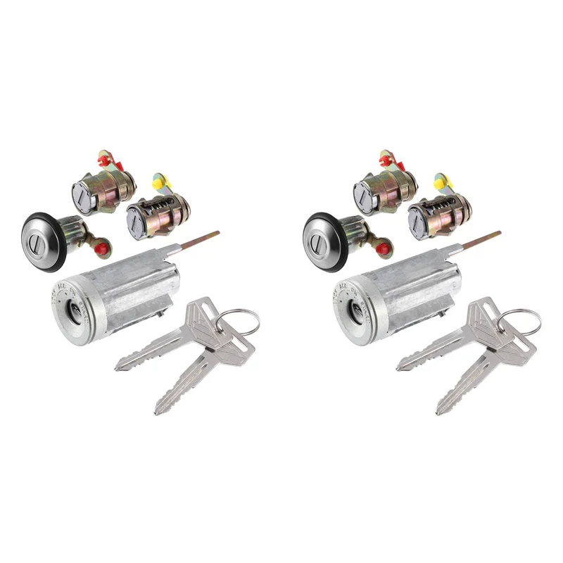 

2X Ignition Switch Lock Cylinder With Key 69005-12740 For Toyota Corolla