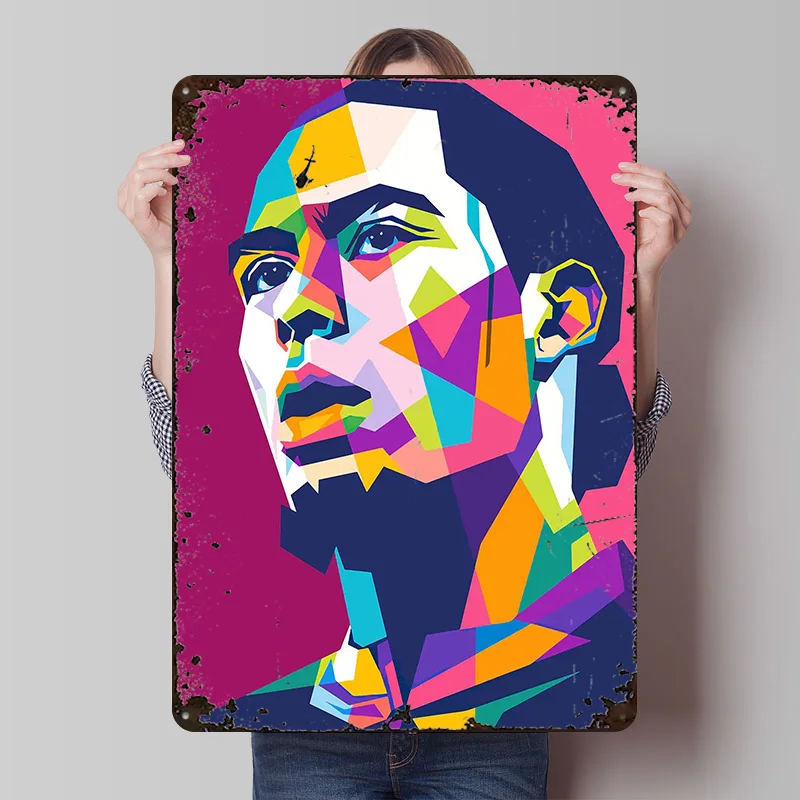 Virgil Van Dijk ملصق معدني علامات معدنية جدار الفن المرآب الديكور في المنزل مخصص تين تسجيل للديكور المنزل رجل الكهف الرجعية