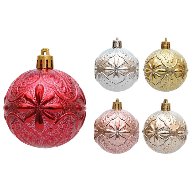 Christmas Tree Ornament Assorted Plastic Electroplated Sphere Shatterproof Holiday Decorations for Home and Party