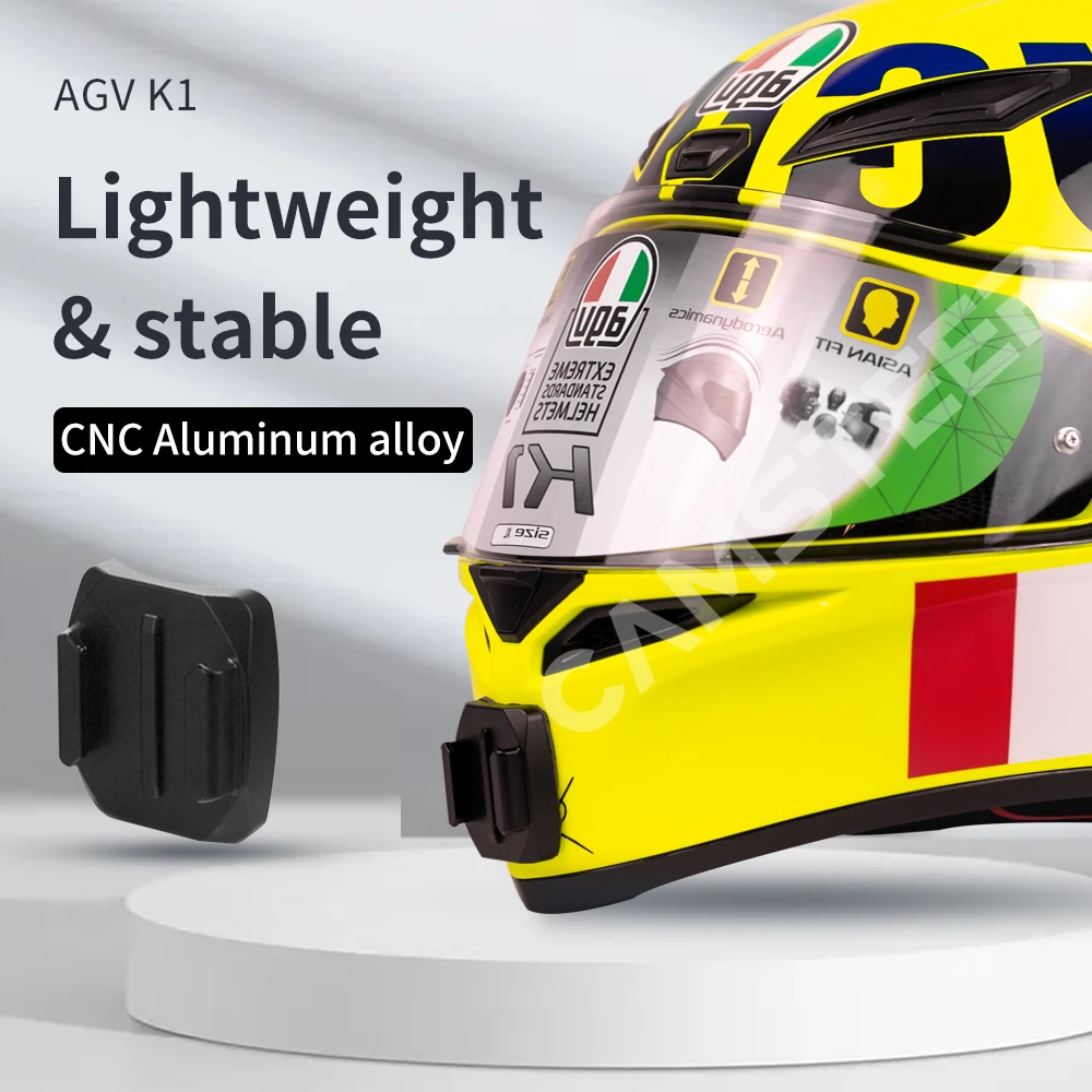 AGV K1 K1S Helmet Custom Aluminium Chin Mount for GoPro Max Hero 12 11 10 9 Insta360 X4 X3 Ace pro DJI Action 5pro 4 3 Camera