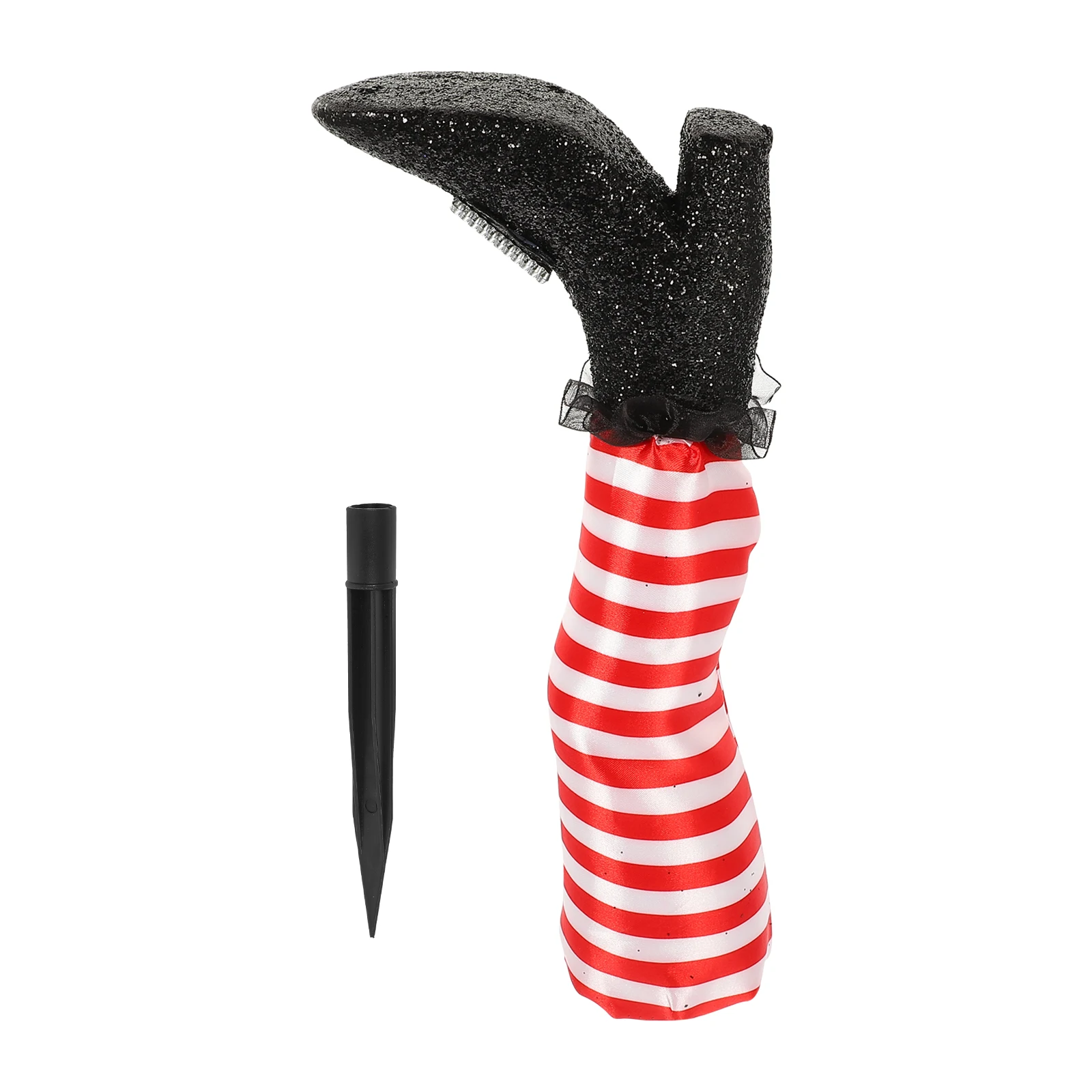 مجموعة واحدة من ديكور ساق الهالوين الساحرة من الفوم الفاخر لتزيين حفلات الحديقة لسرير زهرة بوش في ساحة الحديقة، تحت عنوان الهالوين