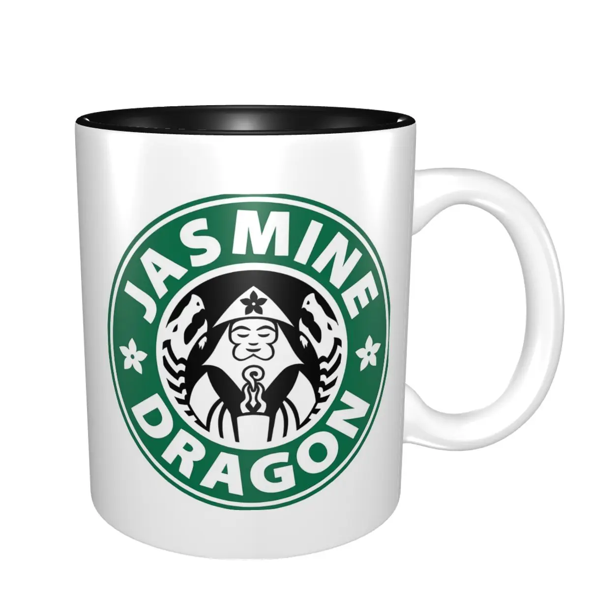 Taza The Jasmine Dragon, tazas de café de cerámica divertidas, tazas de té, taza de leche, regalos para mujeres y hombres