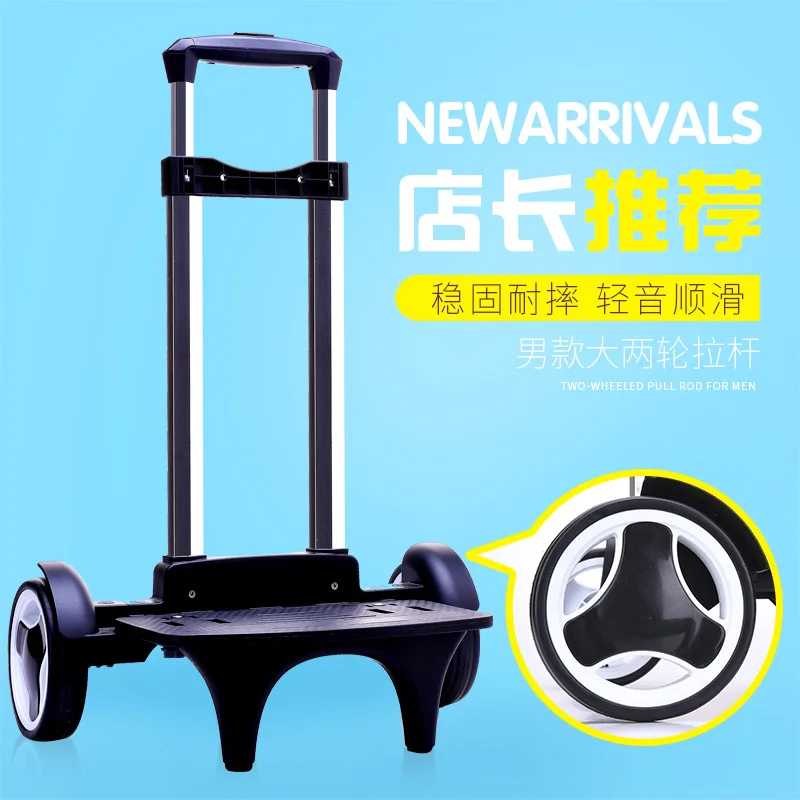 Backpack Trolley Foldable Cart 6 Wheels Rolling-Luggage Carts Aluminium Alloy Luggage Hand Cart for School Bags