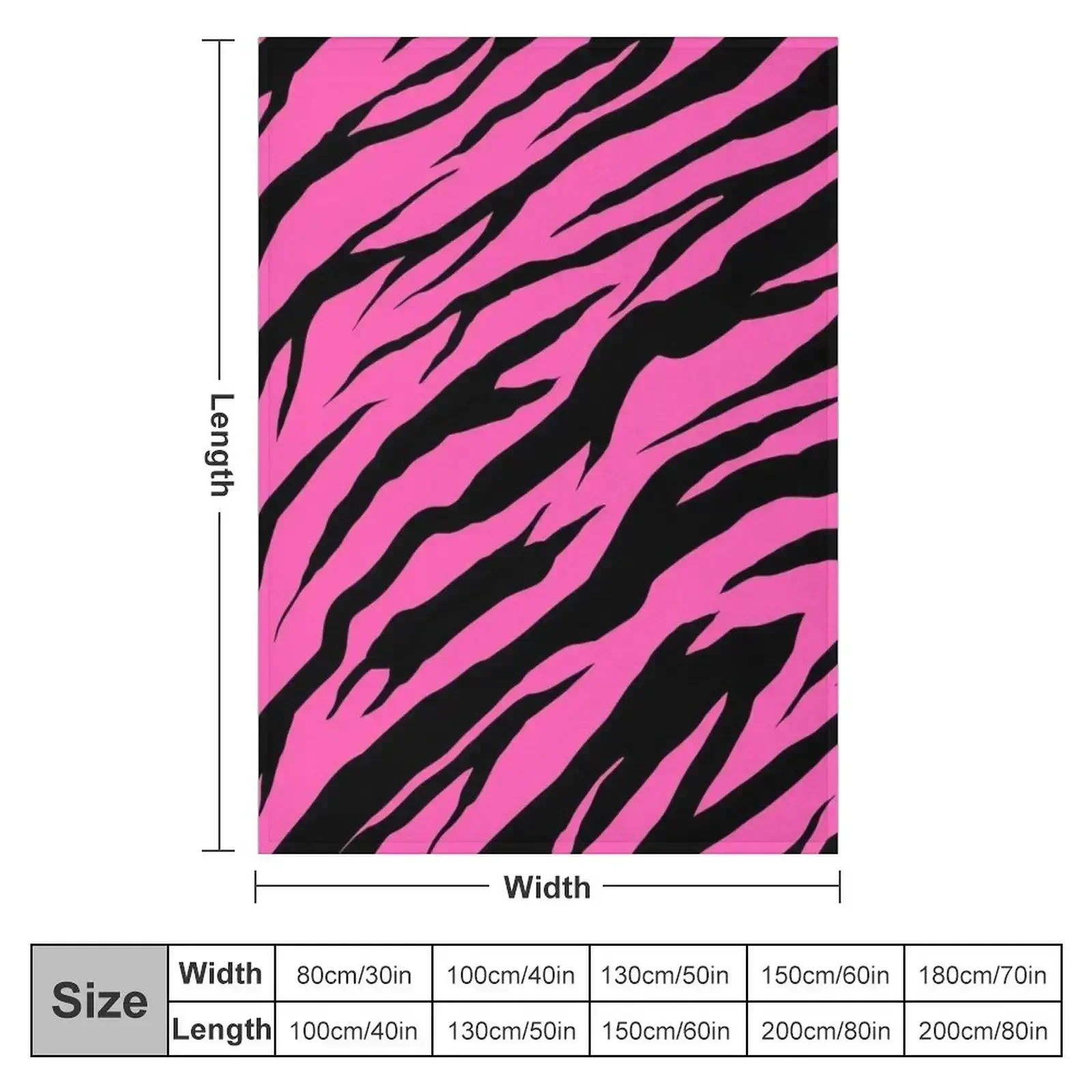 Zebra / Tiger Print Pink Throw Blanket Thins Decoratives Luxury Throw Thermals For Travel Blankets