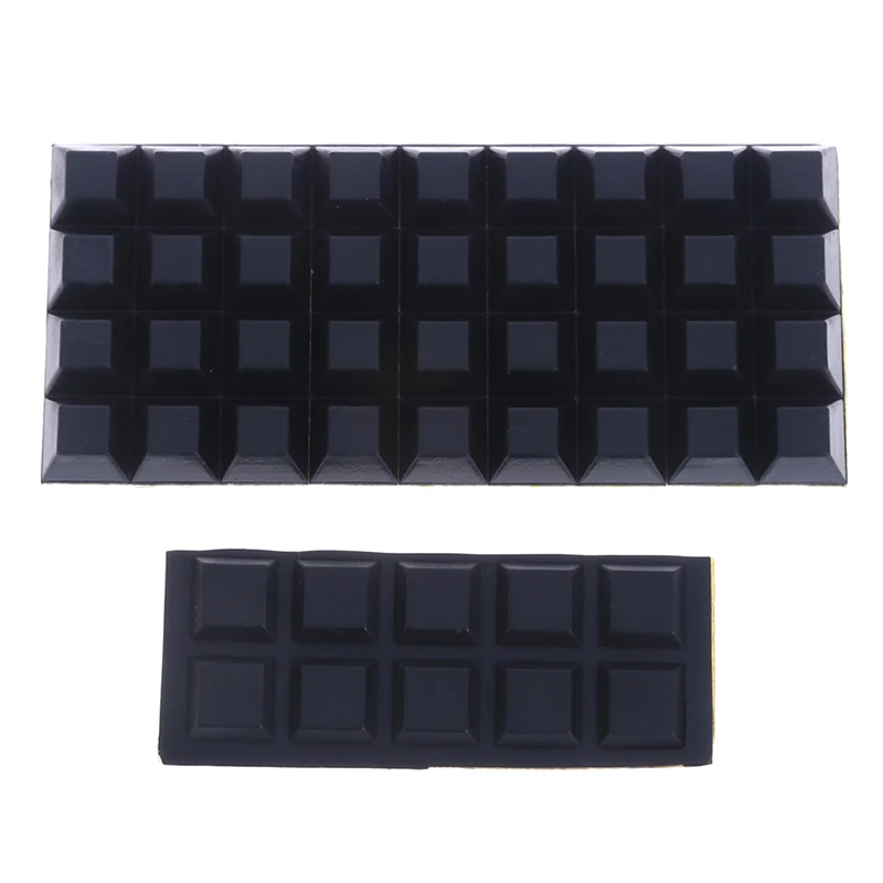 10/20/40pcs Square Rubber Feet Self-adhesive Bumper Door Buffer Black Furniture Cushion