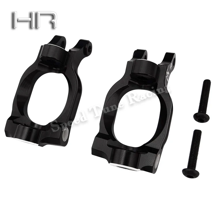 Hot Racing Aluminum Front Caster Blocks C-Hubs Black R/L Replace LOS234012 for Losi Rock Rey​