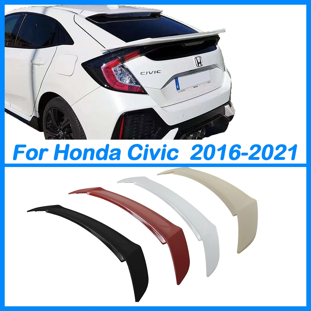 For Honda Civic 2016 2017 2018 2020 2021 Car Rear Trunk Tail Wing Spoiler Body Kit Accessories ABS Glossy Black White Red Blue