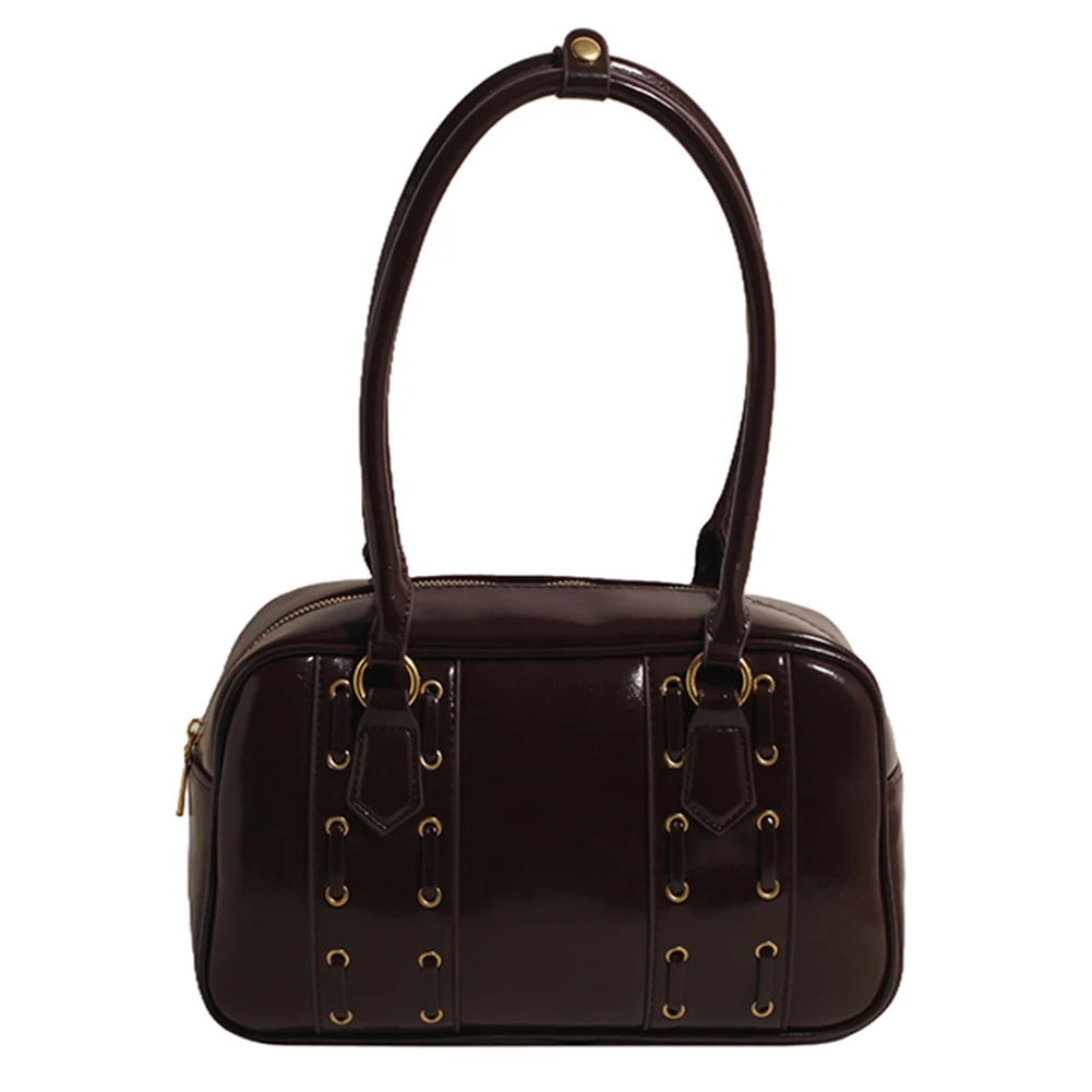 

Shoulder Bags for Women PU Leather Female Boston Tote Bag Zipper Ladies Underarm Bag Handbags Purse Commute Tote Bag