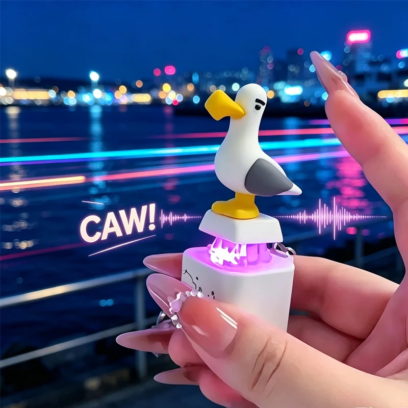 In Stock New /*Mine Bird **Voice Keys Luminous Electronic Pendant Keyboard Decompression Sound Little Seagull Creative Keychain