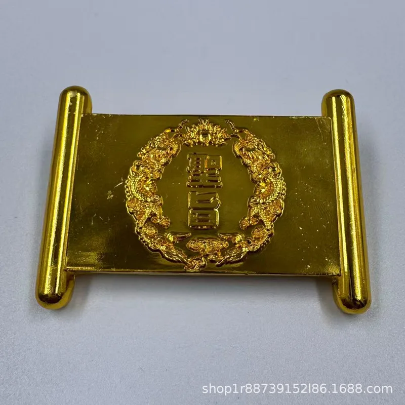 Ancient Emperor's Imperial Edict: Brass Double Dragon Ornament from Qianlong Era of the Qing Dynasty, Home Decor Craft