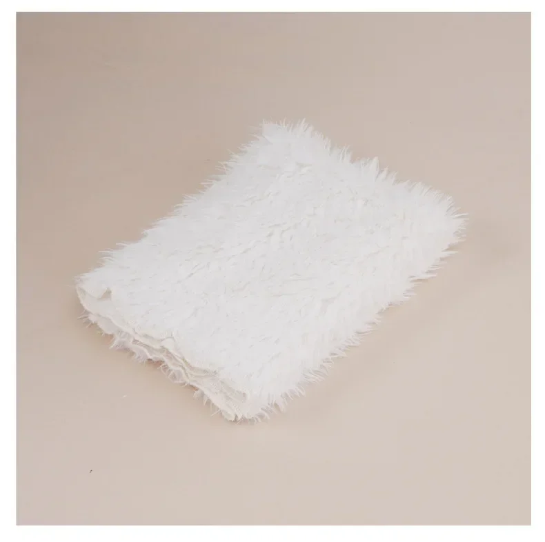 New Arrival 55*80cm Newborn Baby Photography Blanket Faux Fur Pads Plush Infant Soft Blankets Photo Props Basket Filler