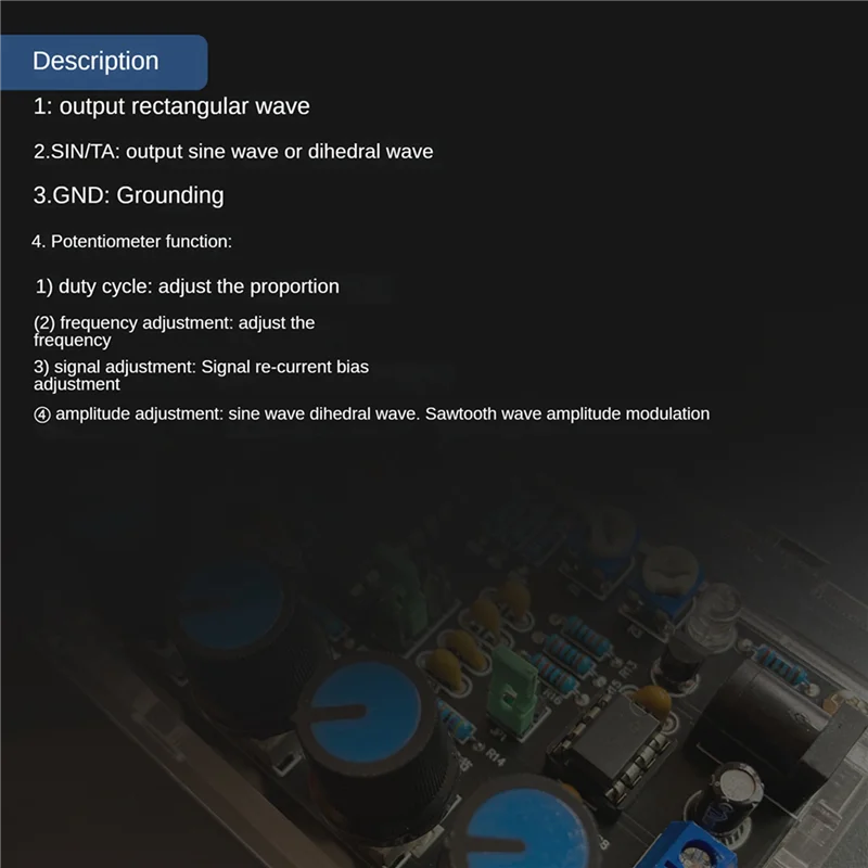 A37T-2X ICL8038 Function Signal Generator Module Sine Square Triangle Signal Generators DIY Welding Practice Kit Without Case