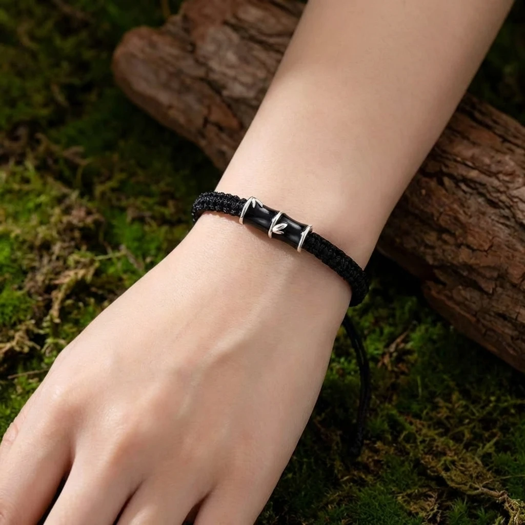 New Handwoven Black String Rope Bracelet for Women and Men Unisex Bat Spider Adjustable Braided Bracelet Jewelry Wholesale