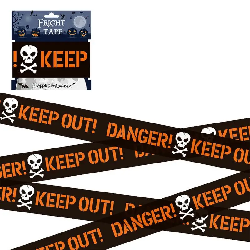 Halloween Warning Tape Caution Tape Safety Signs Halloween Danger Tape Crime Scene Tape Warning Tape Halloween Decorations