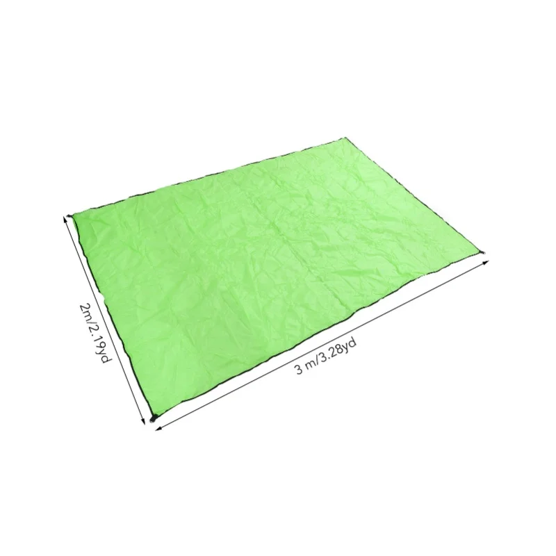 Canopy Canvas Stainless Steel 2x3m Rectangle Canopy With Four Ropes For Courtyard Grassland Garden Green