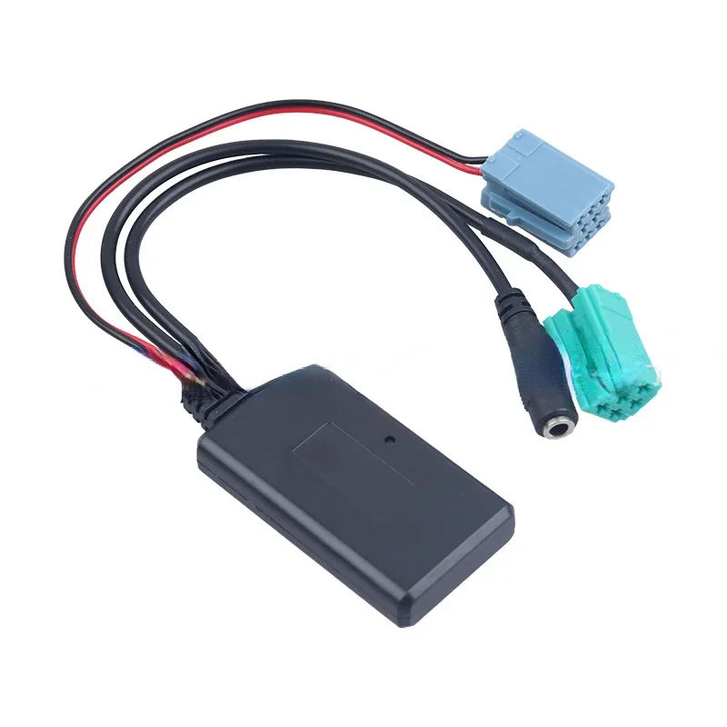 Car Bluetooth 5.0 Aux Cable Microphone Handsfree Mobile Phone Calling Adapter for Renault Megane 2 Updatelist Radio 8-pin+10-pin