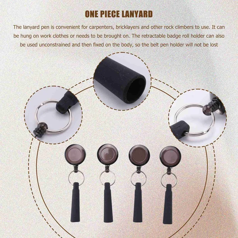 4 szt. Elastyczny silikon wysuwany pojemnik na ołówki, chowany i wyciągany długopis do stolarki, murarz, producent rękodzieła