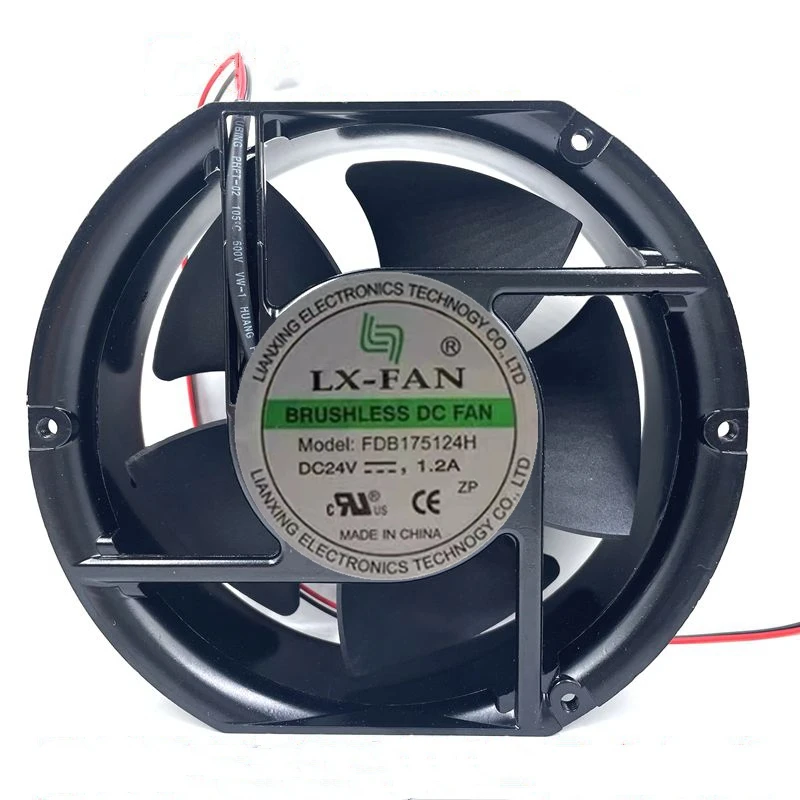 

Cooling Fan FDB175124H DC 24V 1.0A 172x150x51mm 2-Wire